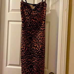 Leopard print spaghetti strap dress size 6
